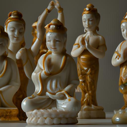 Bộ tượng Phật sứ đa dạng về tư thế và cử chỉ