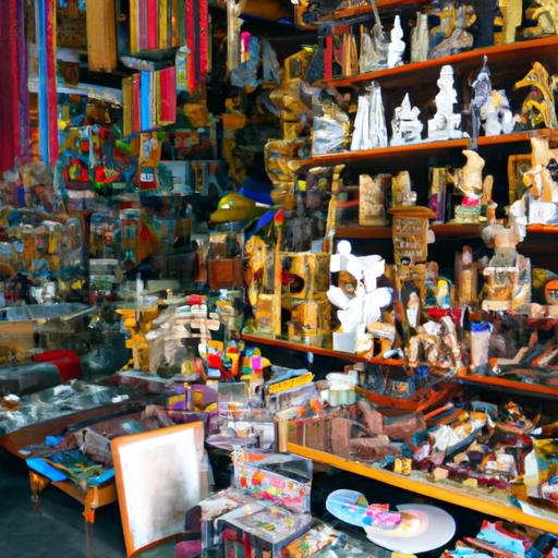 Cửa hàng trưng bày nhiều loại đồ lam đi chùa để bán ở Vũng Tàu